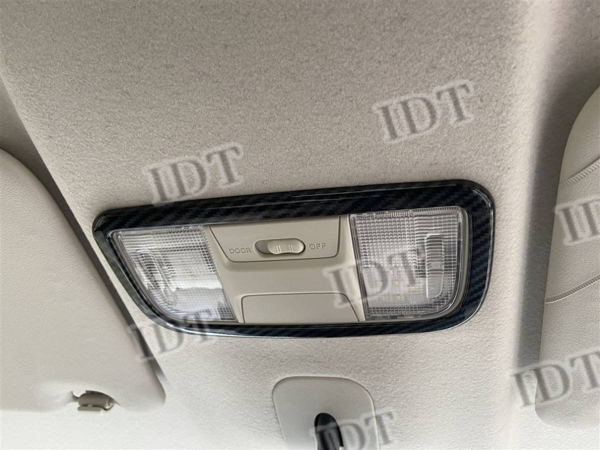 IDT N-BOX/N-BOXカスタム フロント ルームランプカバー JF3 JF4 リング インテリアパネル トリム マップランプ カーボン拍卖