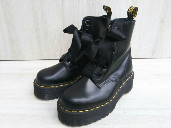Dr.Martens ドクターマーチン MOLLY モリー 6ホールブーツ 黒 ブラック レディース UK4 約23cm拍卖