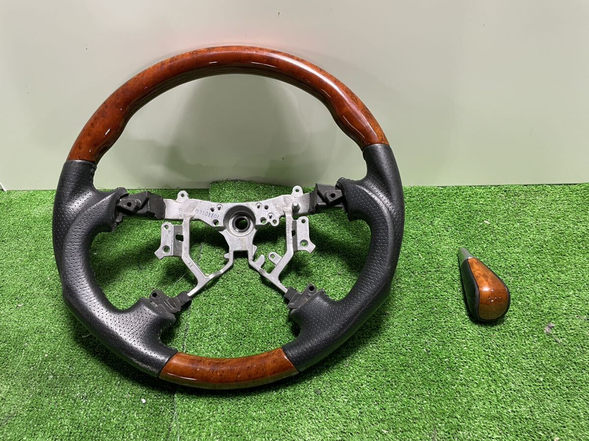 ハイエース 200系 TOYOTA 45103-06110 ステアリング ウッドコンビ 茶 木目 ハンドル 内装拍卖