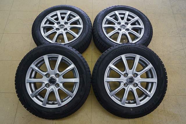 【山あり 中古 SET】165/65R14 ヨコハマ アイスガード IG70 23年 MILLOUS 4H100 5J+39 ハスラー デリカミニ ソリオ キャスト拍卖