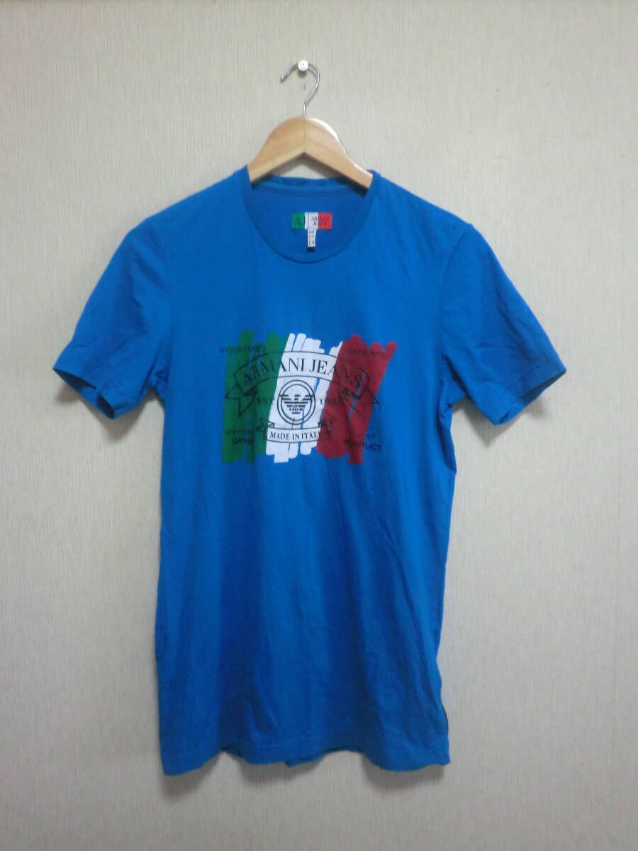 ARMANI JEANS アルマーニ ジーンズ 半袖 ロゴプリント Tシャツ レディース トップス size:L拍卖