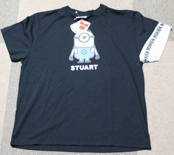 (^-^)UNIVERSAL黒のミニオンズ半袖Tシャツ♪M拍卖