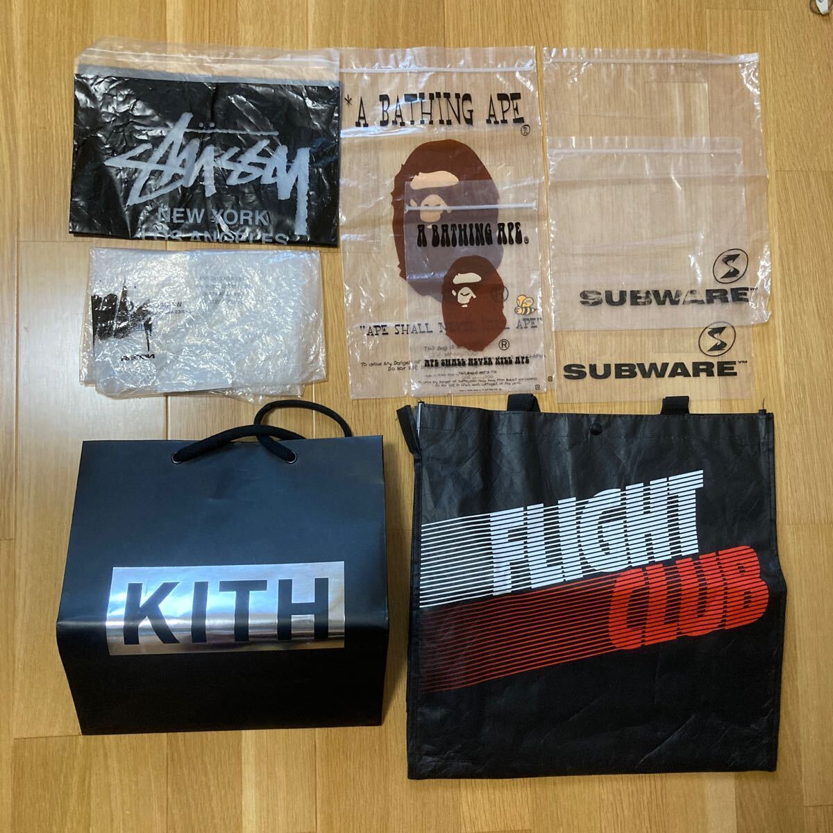 ストリートブランド STUSSY KITH APE subware FLIGHT CLUB ショッパー 非売品 ノベルティ グッズ エコバッグ トートバッグ キース エイプ拍卖