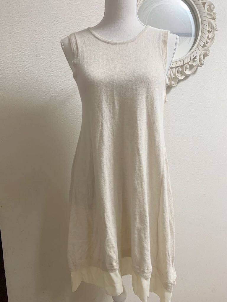 DOUBLE STANDARD CLOTHING ニットワンピース 裾フリル拍卖