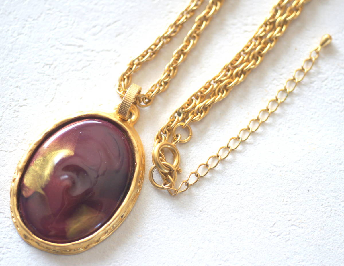 アンティーク風 レトロ 焼き物の大きめネックレス拍卖