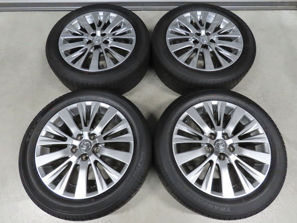 20アルファード ヴェルファイア 235/50R18 タイプゴールド トヨタ 純正 後期 特別仕様 トーヨー R30 7.5J +45 PCD114.3 美品 超バリ溝拍卖