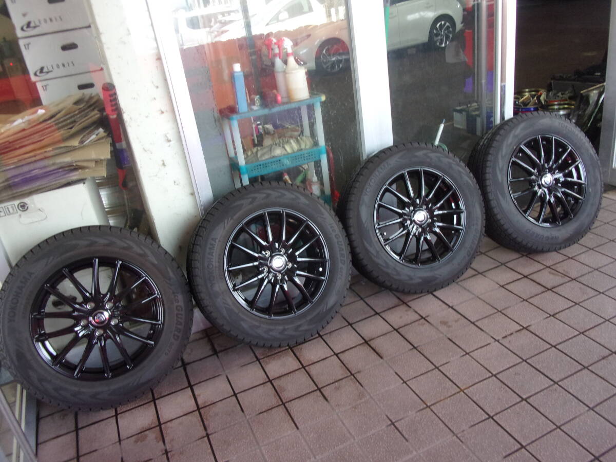 ♪S3176 バリ山!2022年製 ヨコハマ 225/65R17 アルミホイールセット 美品♪拍卖