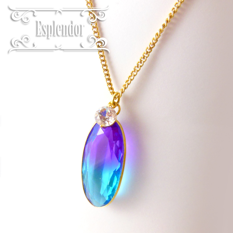 【Beautiful Colors glass】 カラーガラスのペンダントネックレス拍卖