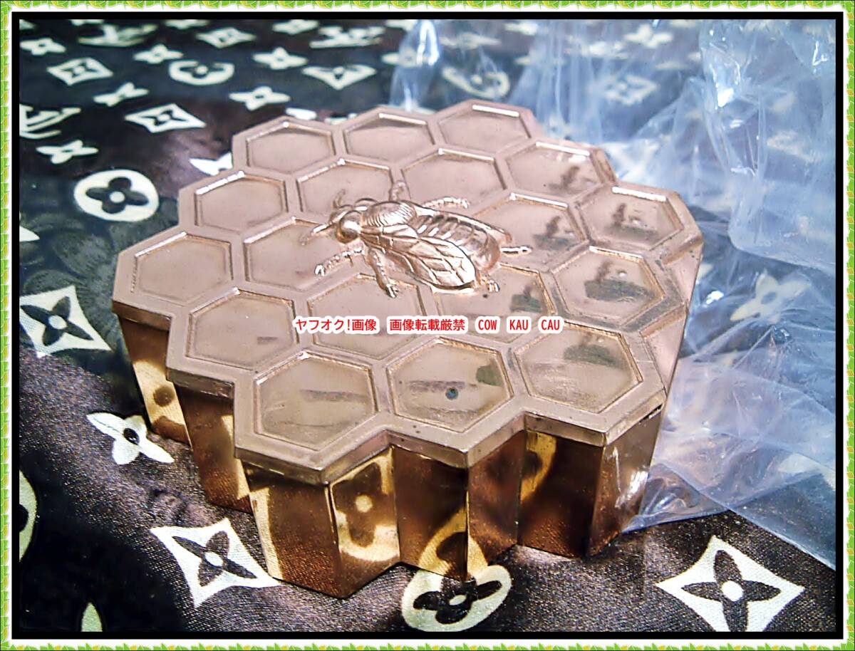 はち ハチの巣 デザイン 小物入れ レトロ 日本製 輸出向け 未使用 ◆ レア アンティーク お値打品 エモイ 銅色 カッパー拍卖