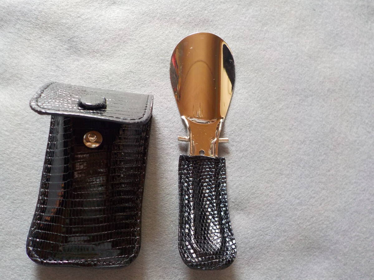 ★未使用★日本製★本革製★FIOCCHI★ITALY★フィオッキ社★折りたたみ靴ベラ★拍卖