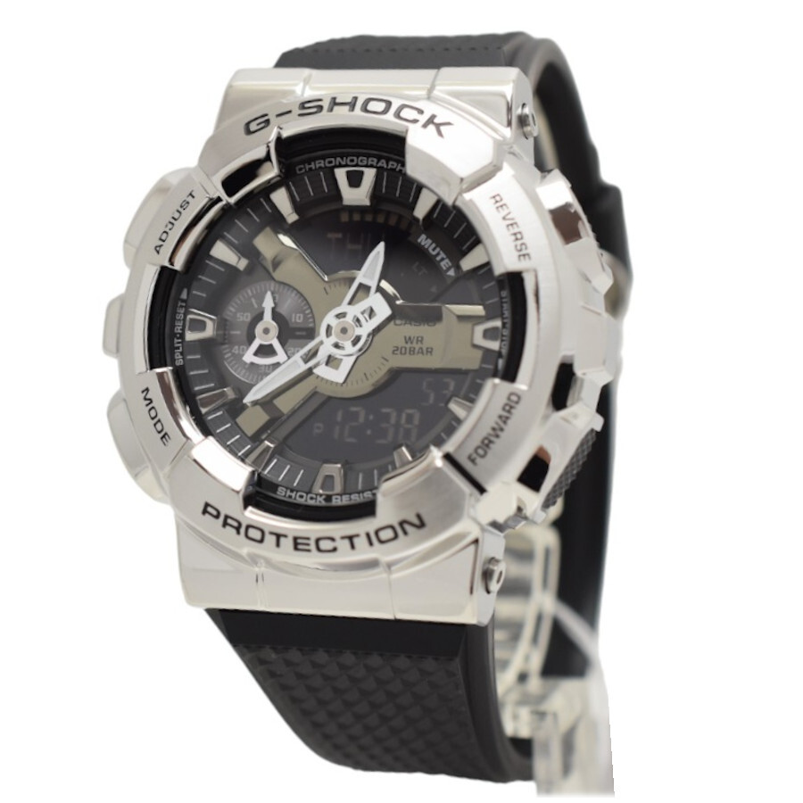 未使用品 カシオ G-SHOCK 腕時計 耐磁時計 クォーツ GM-110-1AJF SS×ラバー メンズ CASIO拍卖