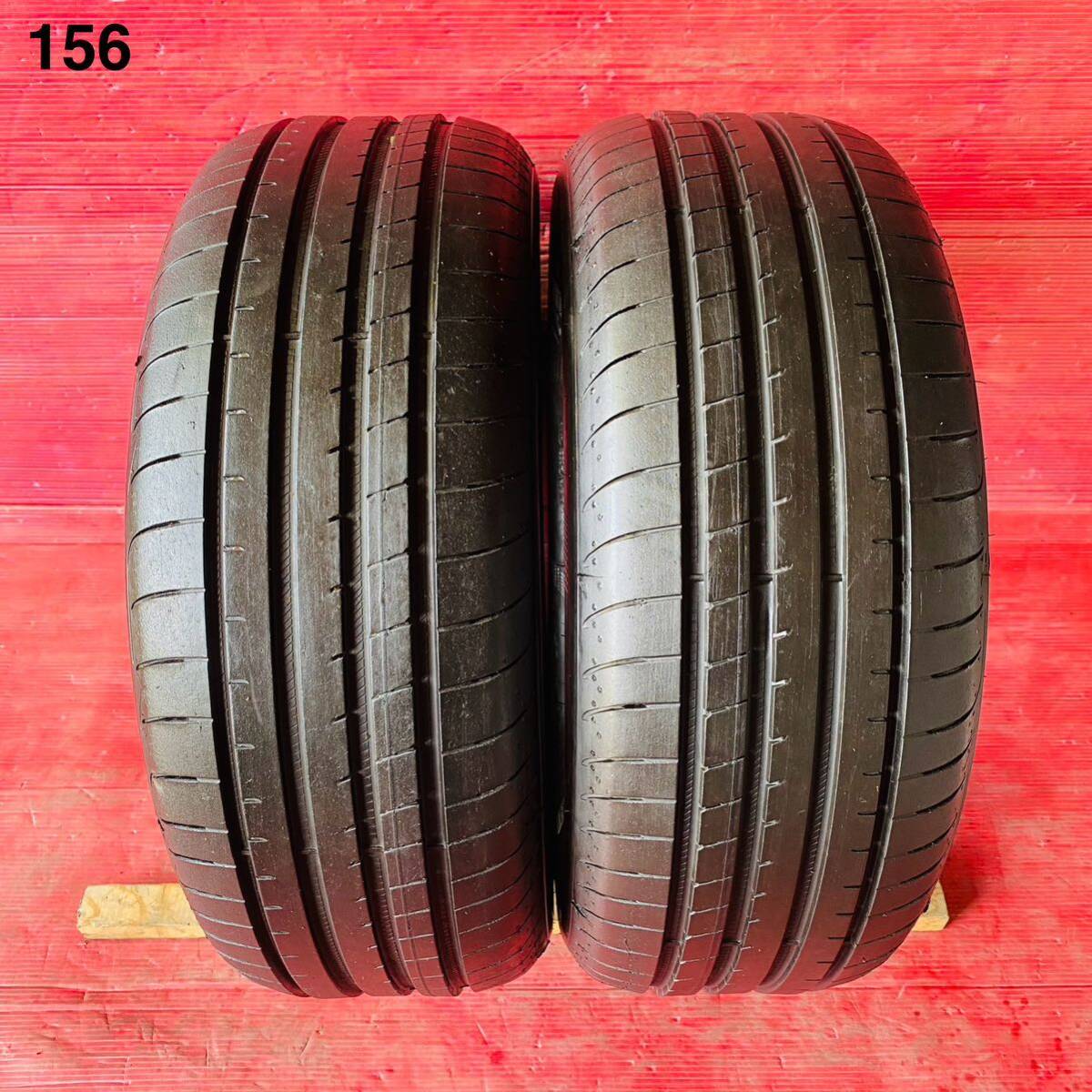 GOOD YEAR EAGLE F1 225/55R17 外国産 2021年式 パンク修理なし ビード切れなし 汚れあり 2本セット拍卖