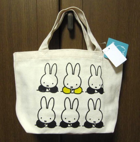 *新品*ミッフィー*マチ付バッグ*コットントート*帆布*かんがえごと*ディック・ブルーナ*ランチバッグ*拍卖