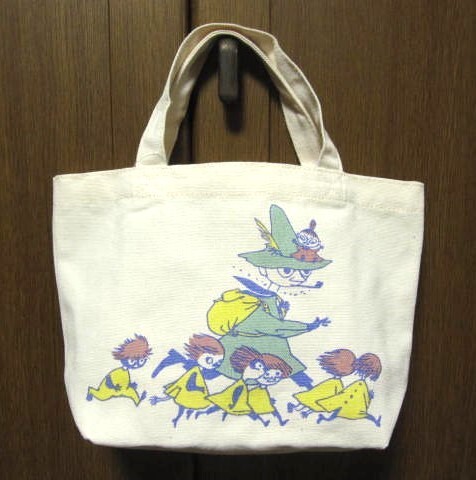 *新品*ムーミン*スナフキン・リトルミイ*マチ付バッグ*コットントート*帆布*かけあし*MOOMIN*ランチバッグ*拍卖
