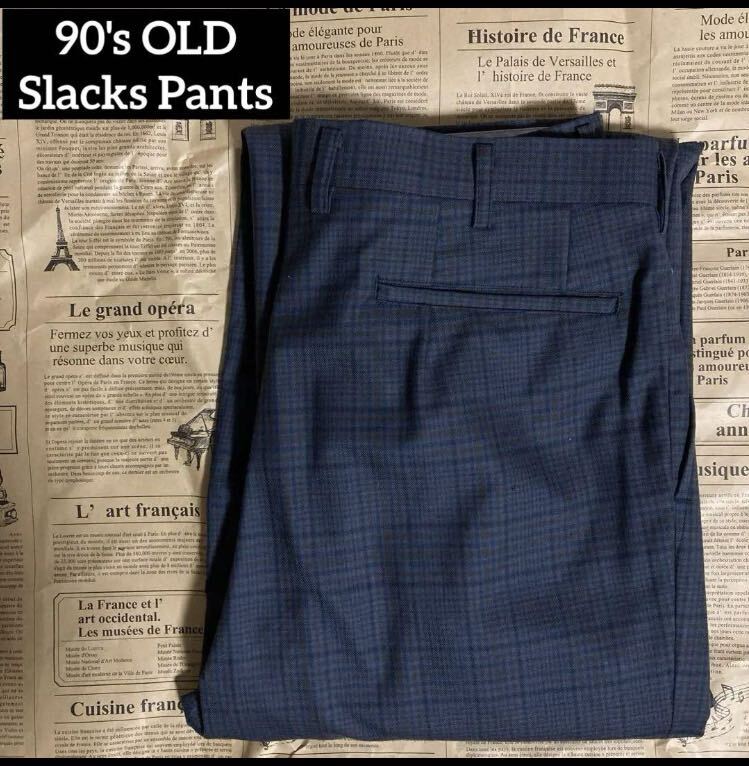 90sオールドヴィンテージダイドーリミテッド MILLIONTEX-Zチェック柄スラックスパンツ DAIDO LIMITED拍卖