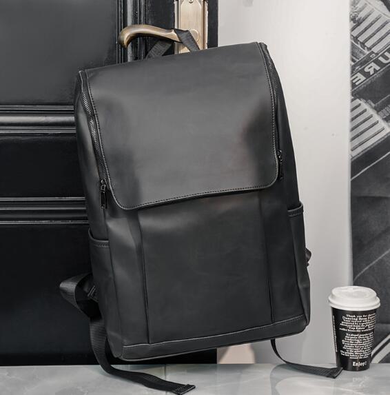 大容量 軽量 A4 PCパックリュックサック メンズ PUレザー デイパック 鞄 アウトドア 通学 通勤 旅行 バックパック 黒拍卖