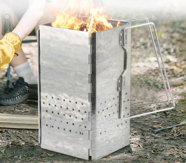 焚き火台 薪ストーブ コンパクト キャンプ 折りたたみ 1台多役 軽量 bbq 持ち運び ステンレス製拍卖