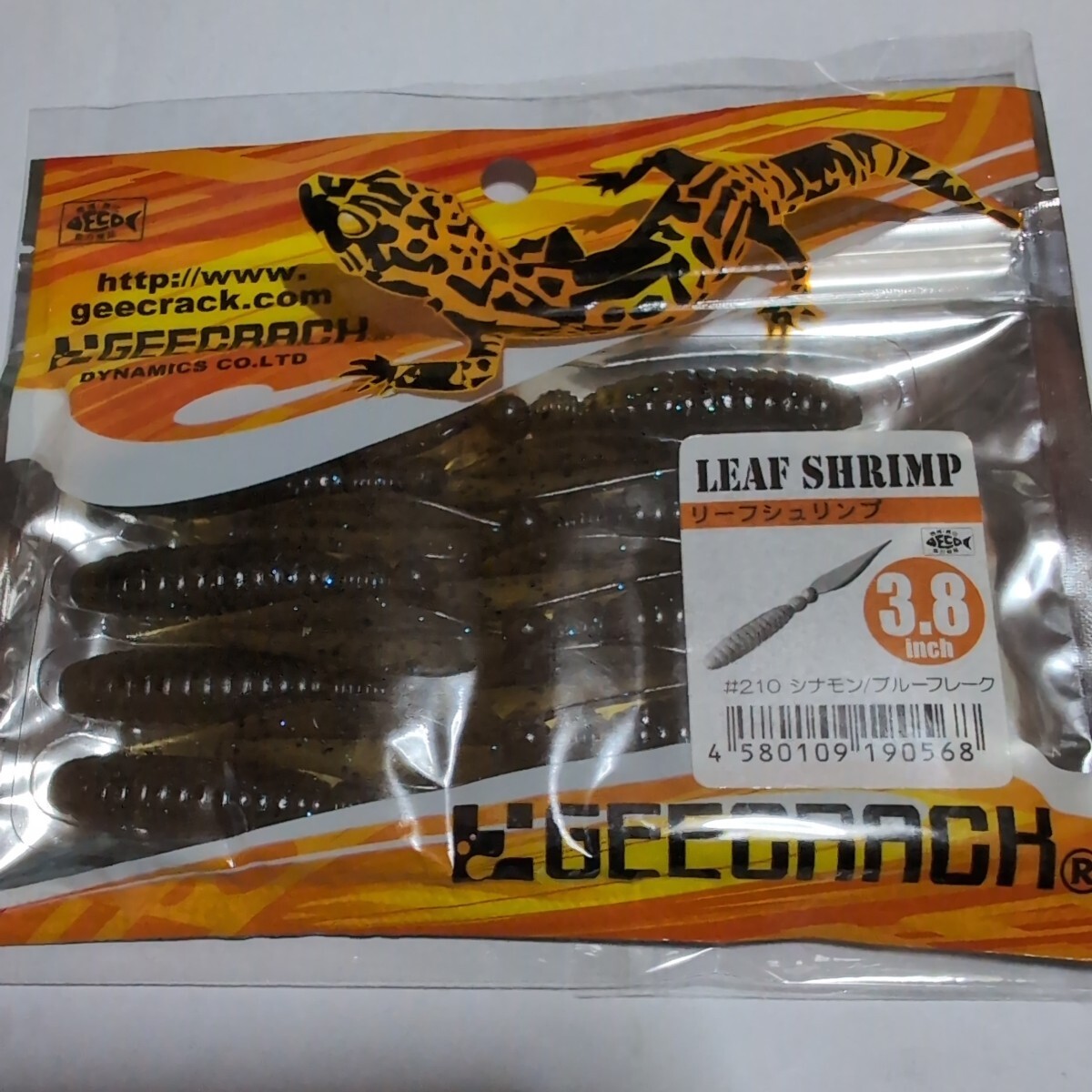 ■新品■ジークラック■リーフシュリンプ■3.8インチ、8本入り、シナモンブルーフレーク■拍卖