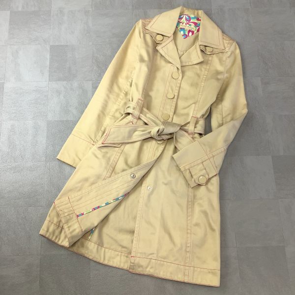 良品 TOMMY HILFIGER tommy jeans トミーヒルフィガー トレンチコート レディース Sサイズ ベージュ拍卖