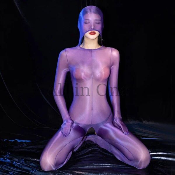 116-46-30 フード付き全身 シースルー コスプレ オープンクロッチ【パープル,Fサイズ】セクシー コスチューム エロ ランジェリー.2拍卖