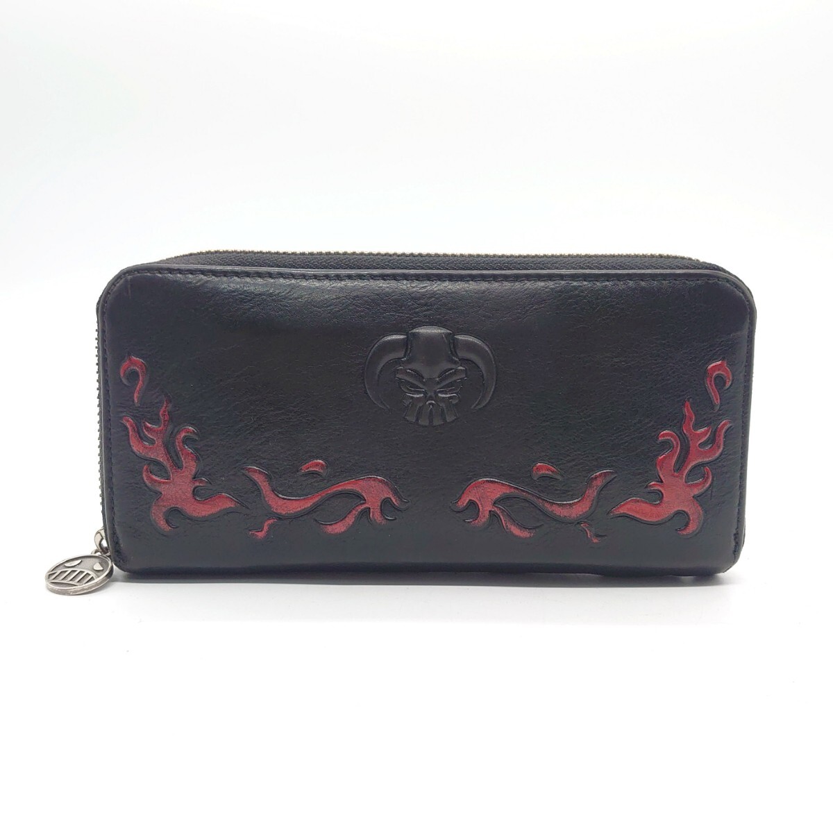 ONE PIECE ワンピース ポートガス・D・エース 炎の意志 メモリアルウォレット ラウンドファスナー 長財布 レザー 型押し ロゴ tp-24x177拍卖