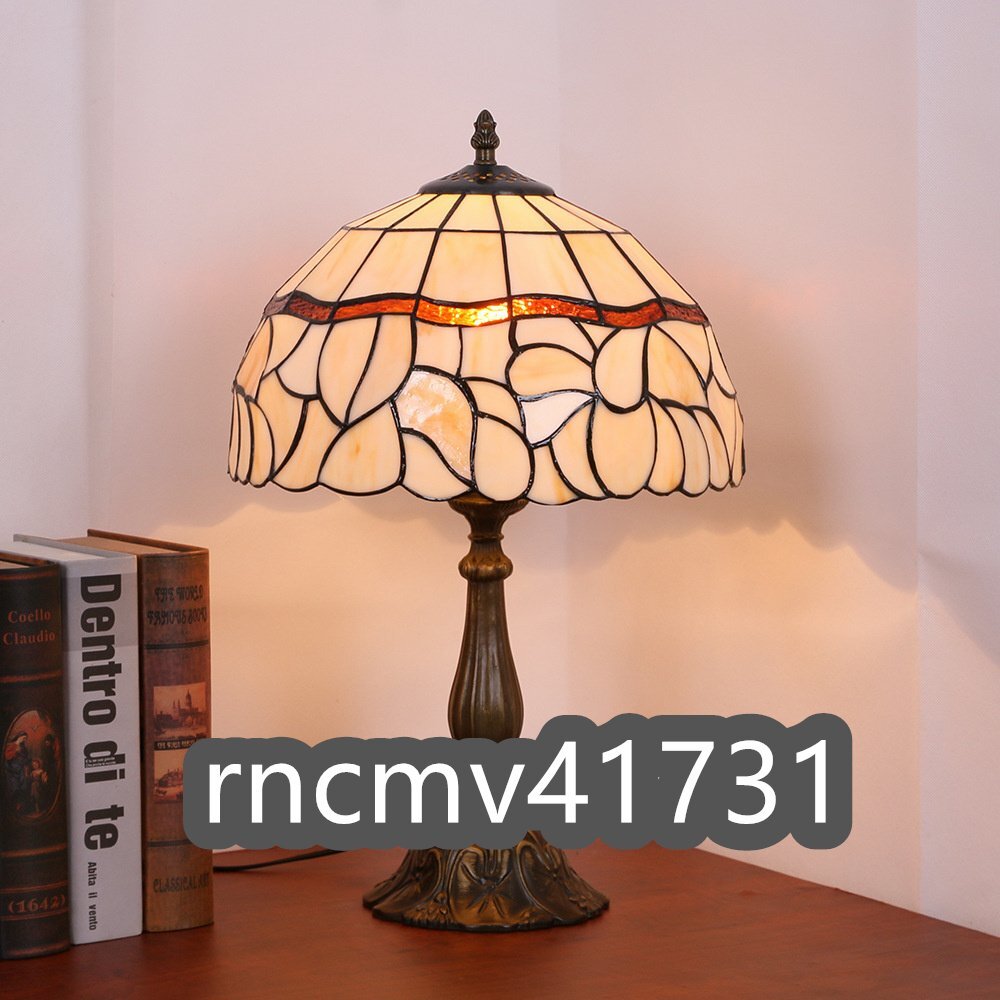 「81SHOP」 テーブルスタンド ステンドランプ ステンドグラス 花柄 レトロな雰囲気ティファニー ランプ 照明 室内装飾拍卖