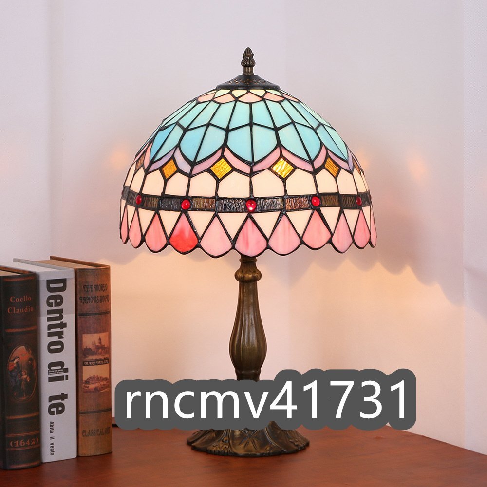 「81SHOP」 ステンドランプ ステンドグラス 花柄 レトロな雰囲気ティファニー テーブルスタンド 室内装飾 照明拍卖