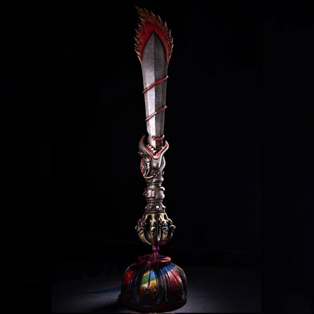「81SHOP」倶利伽羅龍王剣真鍮製龍神様降魔剣(全長80cm×巾11cm)護摩で使われる仏具・密教法具・寺院仏具・護摩器・不動明王・利剣・修験道拍卖