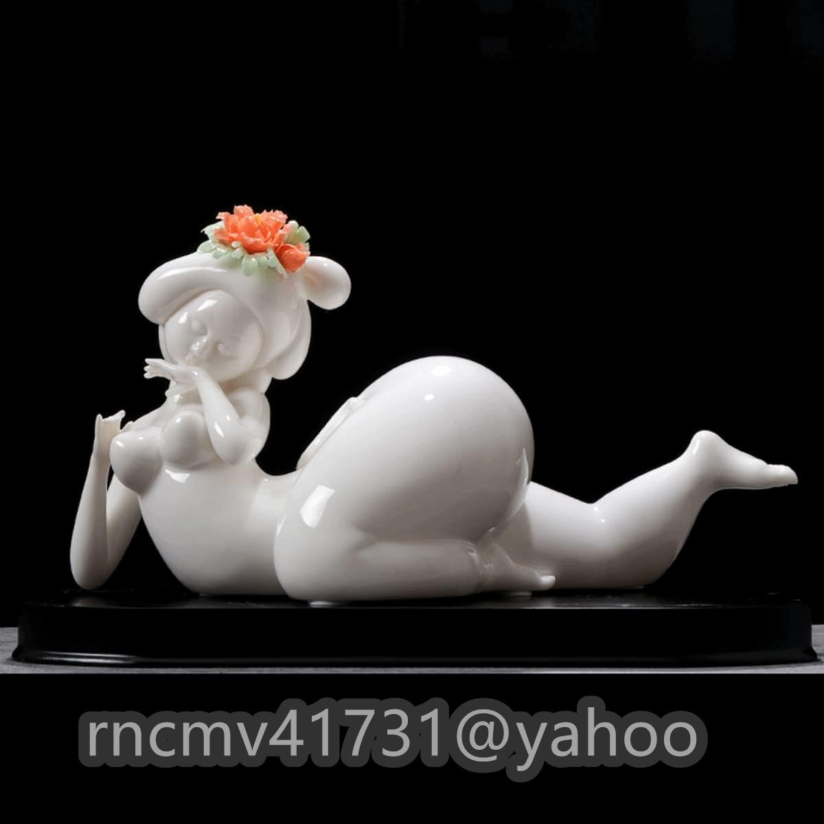 「81SHOP」 開運七福神 弁財天 像 陶器 縁起物 <仏像・開運縁起物・幸運置物>七福神の置物 弁財天様 弁天様拍卖