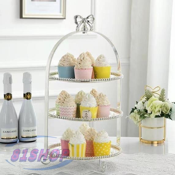 「81SHOP」大好評★ケーキ スタンド プレート 3段セット アフタヌーンティー フルーツ トレー 皿 ★拍卖