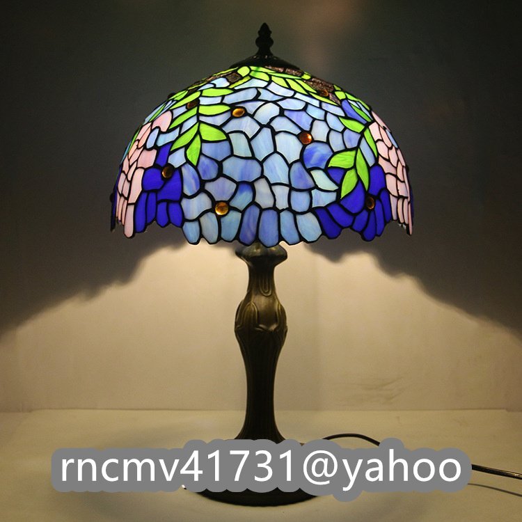 「81SHOP」 照明ステンドランプ ステンドグラス アンティーク 花柄 レトロな雰囲気がおしゃれ ティファニー デスクライト拍卖