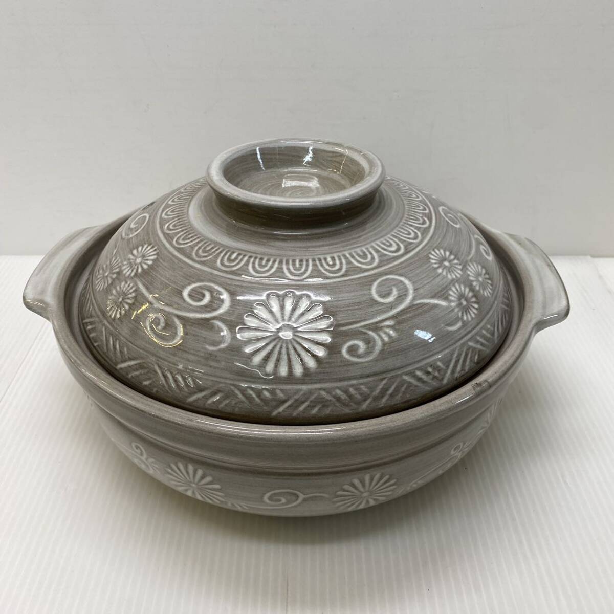 土鍋 陶磁器 両手鍋 なべ 調理器具 料理道具 現状品拍卖