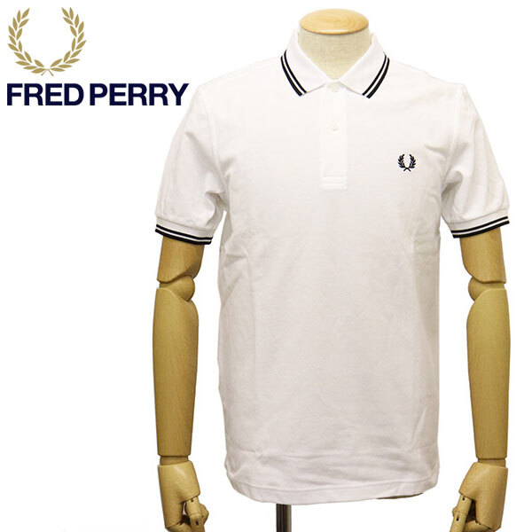 FRED PERRY (フレッドペリー) M3600 TWIN TIPPED FRED PERRY SHIRT ティップライン ポロシャツ FP495 200WHITE M拍卖