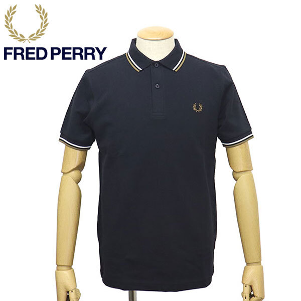 FRED PERRY (フレッドペリー) M3600 TWIN TIPPED FRED PERRY SHIRT ティップライン ポロシャツ FP536 U86NAVY / SNOW WHITE XL拍卖