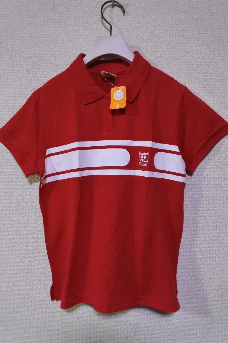 courreges sport futur DESCENTE S/S Shirt size M クレージュ デサント 半袖 ポロシャツ 日本製拍卖