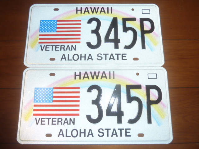 ハワイ ナンバープレート ライセンスプレート ナンバー ライセンス プレート 2枚セット ペア USDM HDM in4mation hilife udown 未使用 345P拍卖