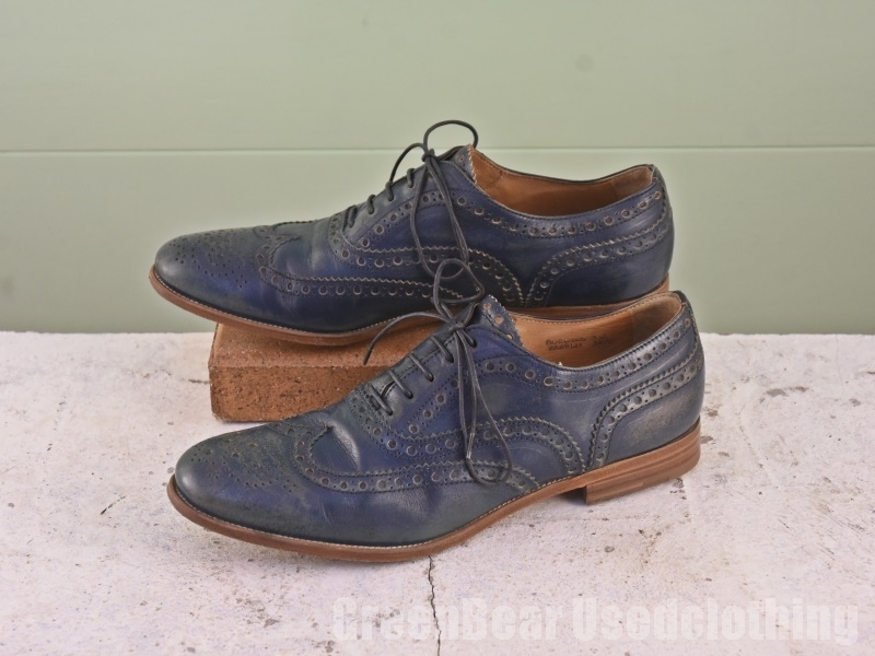 A084 Church's レディースシューズ 紺 24cmくらい拍卖