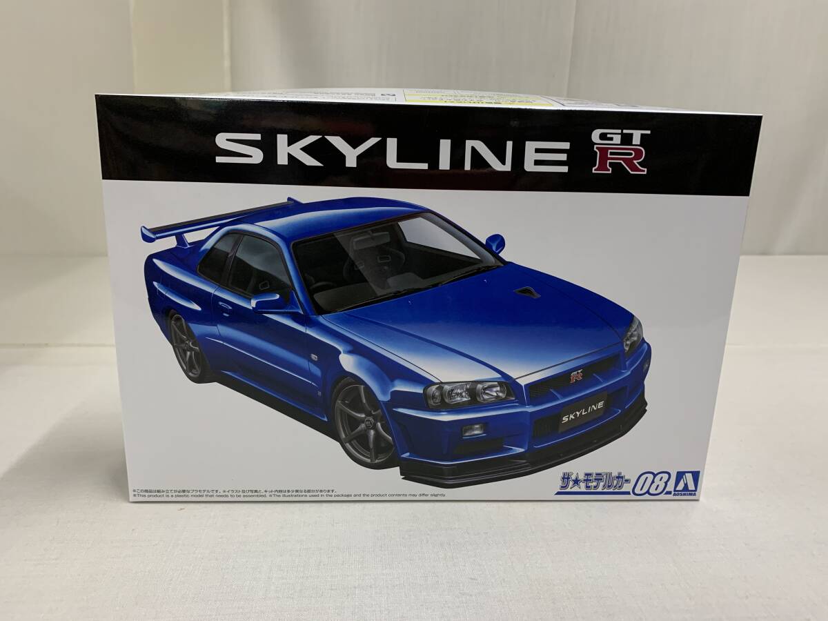 1:24 ニッサンBNR34 スカイラインGTーR V-specⅡ’02  アオシマ ザ★モデルカー08拍卖