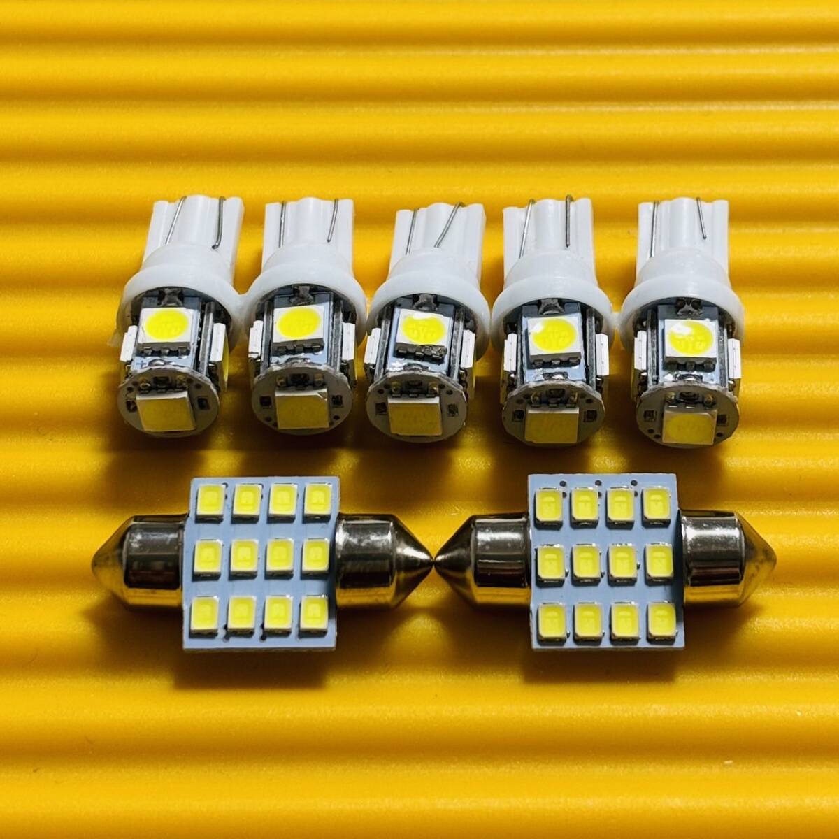 お得セット◇L350/360S タント カスタム ルームランプ T10 LED 7個セット ホワイト ダイハツ拍卖