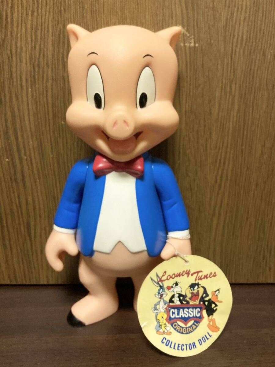 1995 TM & WB LOONEY TUNES ルーニー テューンズ ポーキー ピッグ フィギュア ソフビ 人形 FIGURE バッグスバニー アメトイ アメリカ拍卖