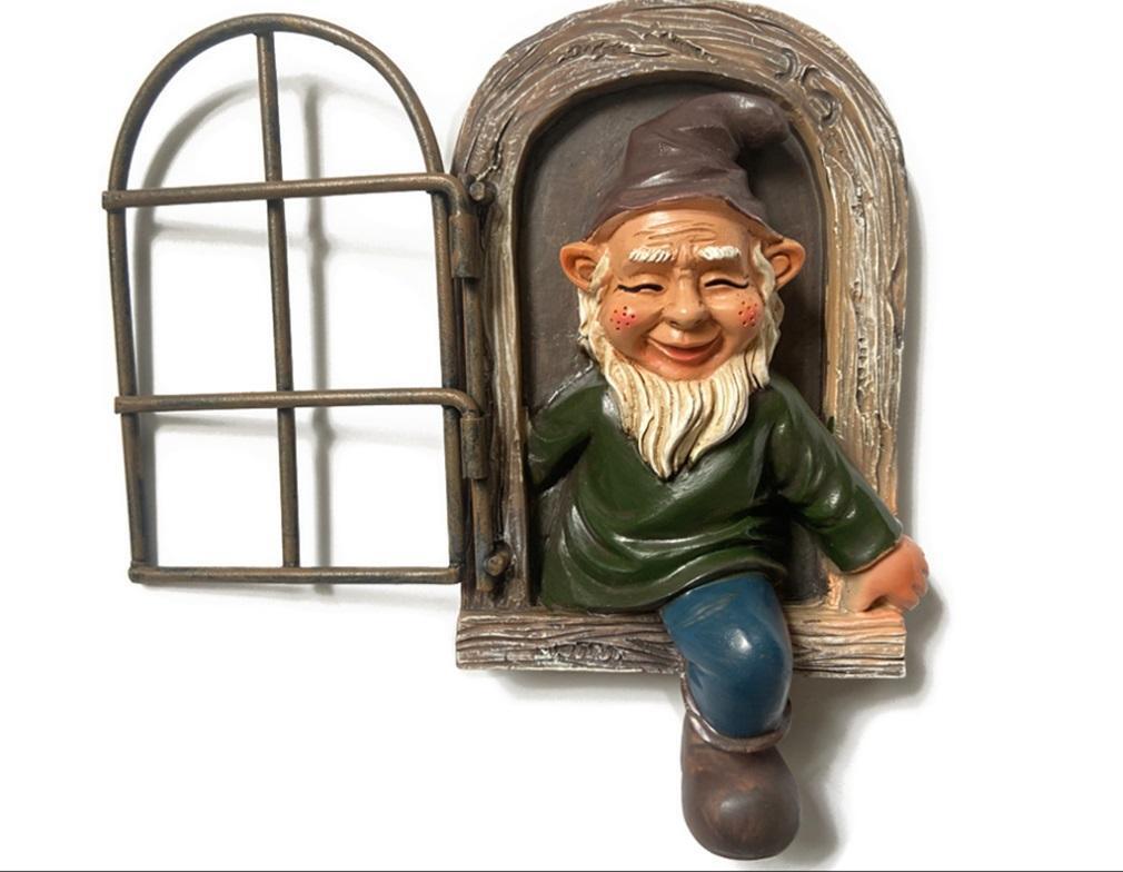 【匿名配送】ガーデンオブジェ 小人 壁掛け グノーム gnomeオーナメント おしゃれ 6-3拍卖