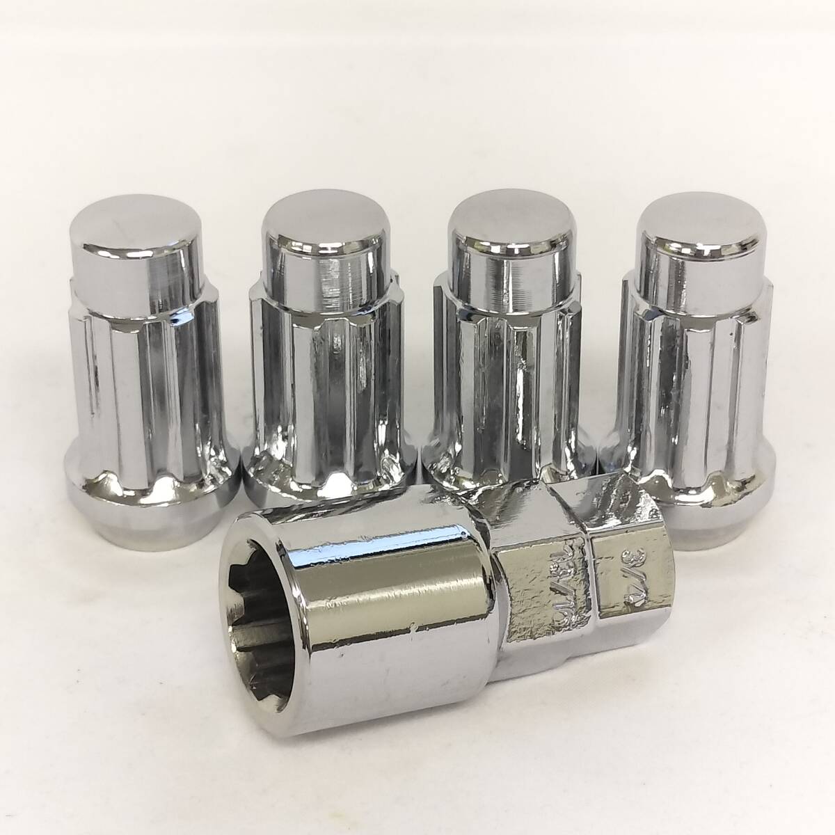 ロックナット M14x2.0 19HEX 45mm メッキ 袋タイプ 4個1セット 新品未使用品 アメ車 など 〈0048〉 特価品!拍卖