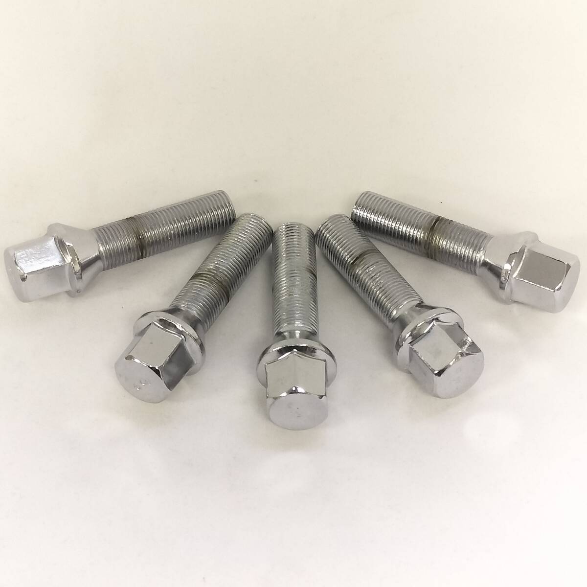 ラグボルト M14xP1.25 17HEX 首下45mm テーパー メッキ 5本セット 新品 BMW MINI など 〈1796〉 特価品!拍卖