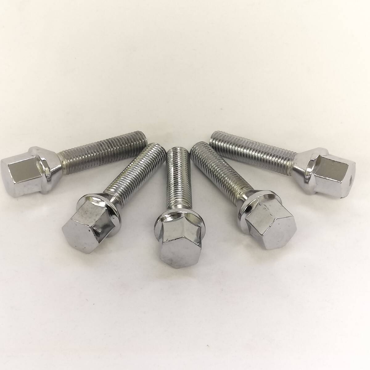 ラグボルト M12xP1.5 17HEX 首下45mm テーパー メッキ 5本セット 新品 ベンツ アウディ BMW ワーゲン オペルなど 〈1800〉 特価品拍卖