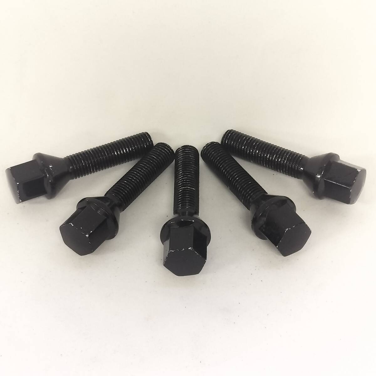 ラグボルト M12xP1.5 17HEX 首下45mm テーパー ブラック 5本セット 新品 ベンツ アウディ BMW ワーゲン オペルなど 〈1814〉 特価品拍卖