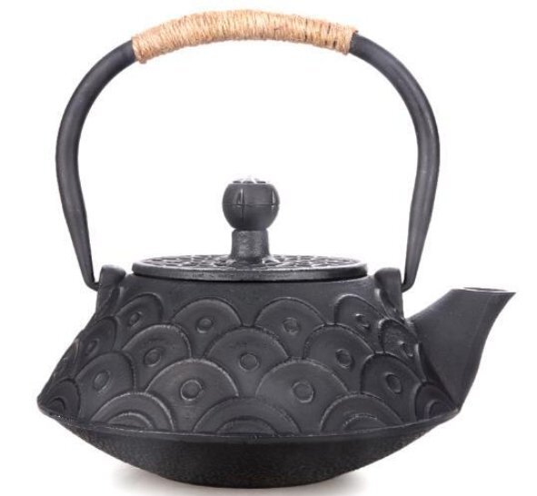 ★新品未使用★提梁壺 手作り無コーティング 鋳鉄製の壺 お茶の道具★ 南部鉄器 老鉄瓶 魚の鱗やかんを沸かす900ML拍卖