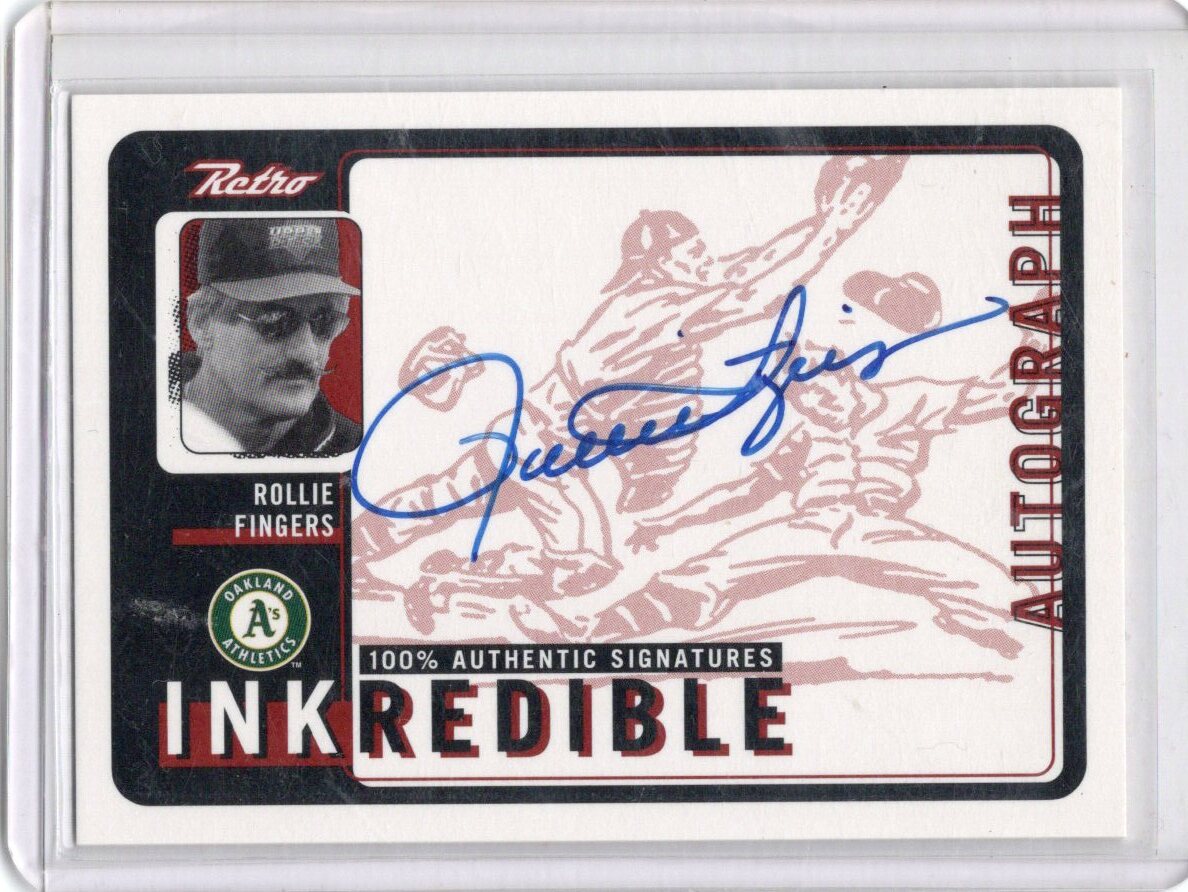 MLB 1999 UD SP Retro ROLLIE FINGERS ローリーフィンガーズ 直筆サインカード 新品ミント状態品拍卖