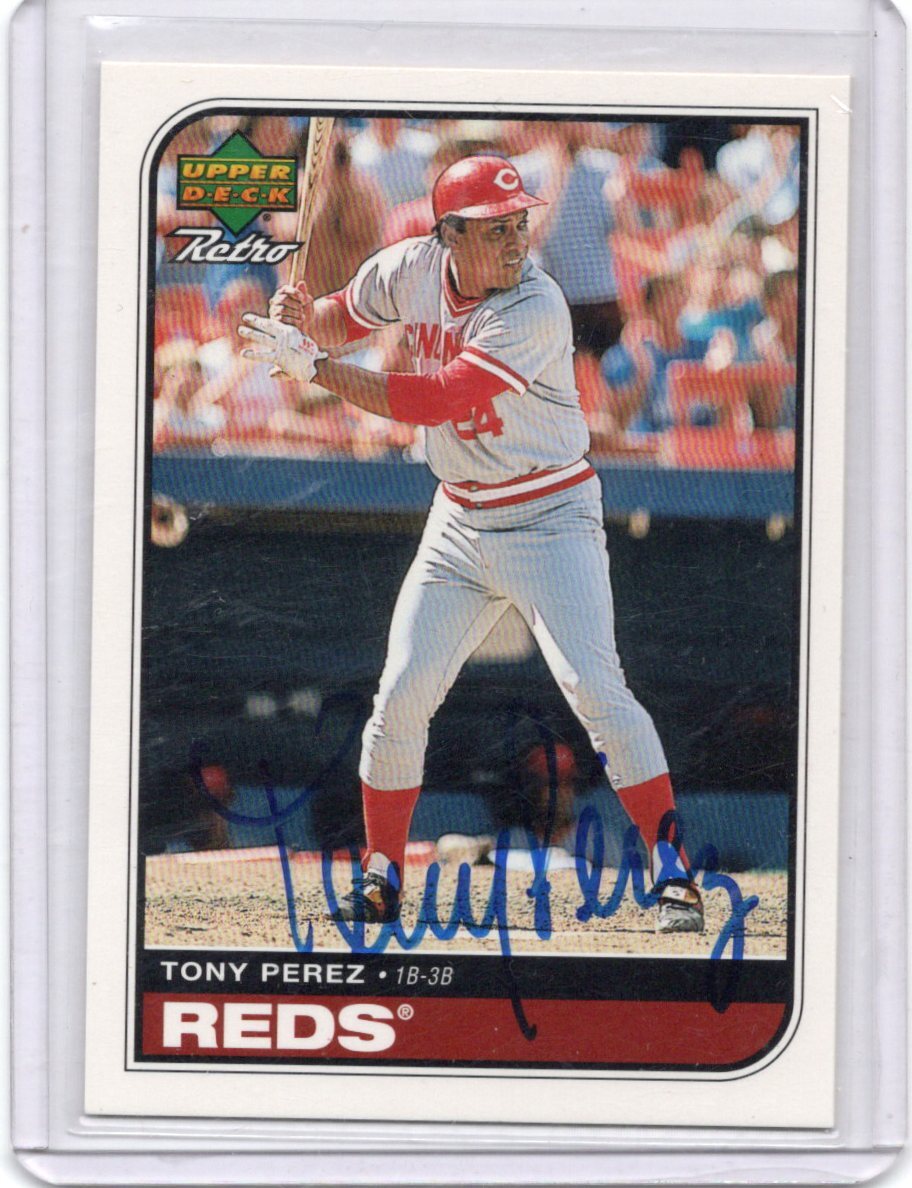 MLB 1998 UD SP Retro TONY PEREZ トニー・ペレス 直筆サインカード 新品ミント状態品拍卖