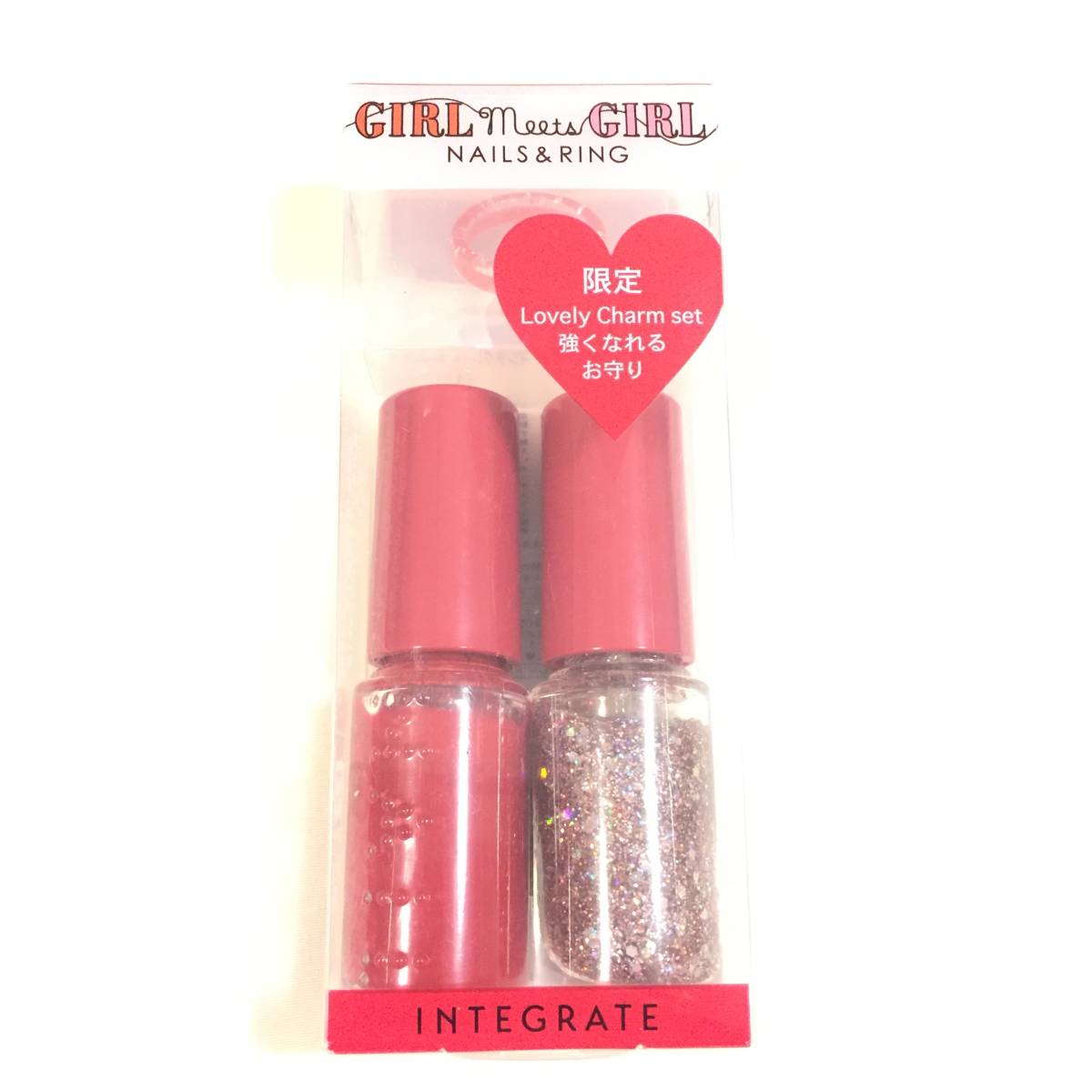 新品 限定 ◆INTEGRATE (インテグレート) ガールミーツガール ネールズ&リング① Lovely Charm set (ネールカラー)◆ ネイル マニキュア拍卖