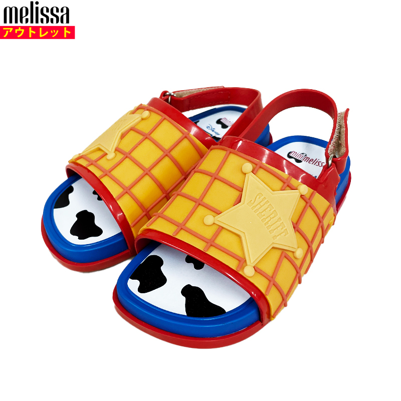メリッサ 新品・アウトレット キッズ サンダル US10(16.5cm)32782 RD melissa×トイ・ストーリー(BLUE/RED/YELLOW)拍卖